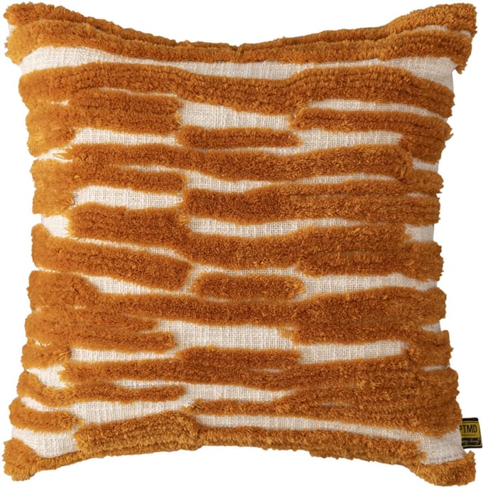 PTMD - Sierkussen Genica Orange square cotton embroidery cushion