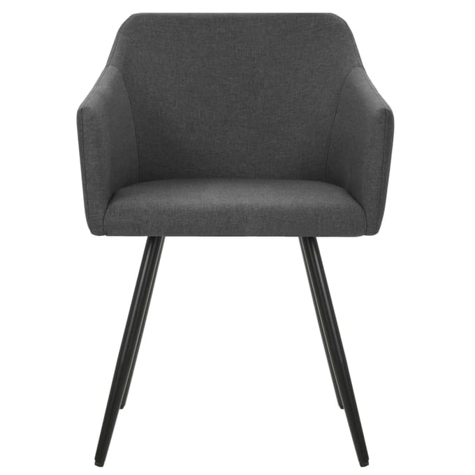 vidaXL Eetkamerstoelen 4 st stof donkergrijs