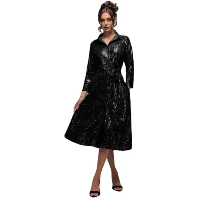 Dameshemdjurk Goddiva Sequin Skater