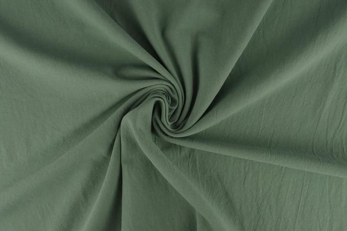 Gewassen katoen stof - Oud groen - 10 meter