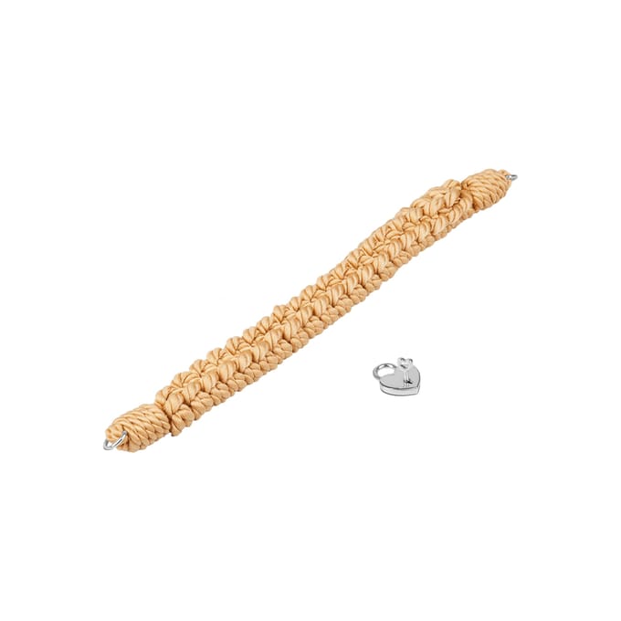 EIS, halsband, 'halsband met touwdesign', met D-ring, halsband, beige