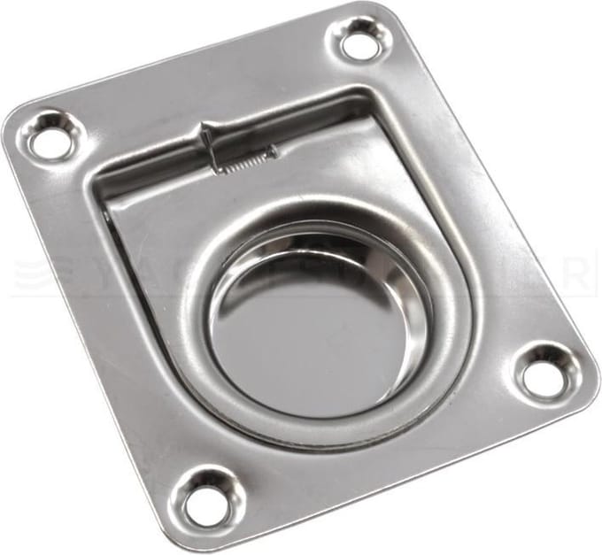 Luikring - Rvs - Met veer - 38x40mm