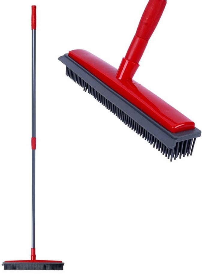 Dirt Devil - Telescoopserie - Rubber Bezem - 85-134 cm - Uittrekbaar - Antistatisch