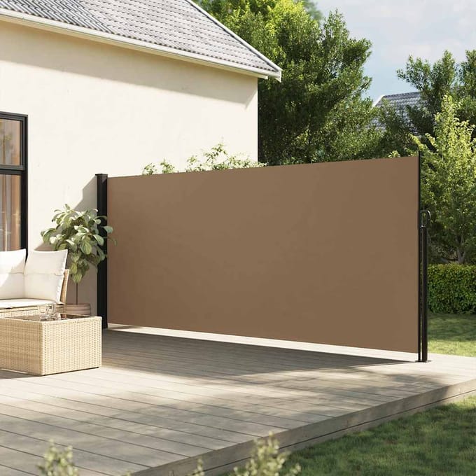 vidaXL - Windscherm - uittrekbaar - 180x500 - cm - taupe