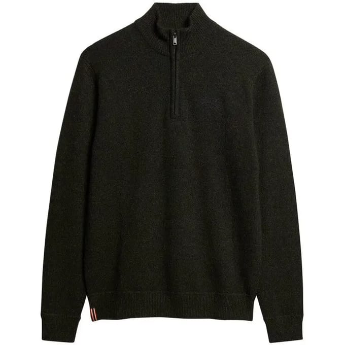 Superdry ESSENTIAL EMB KNIT HALF ZIP Heren Trui - Maat L