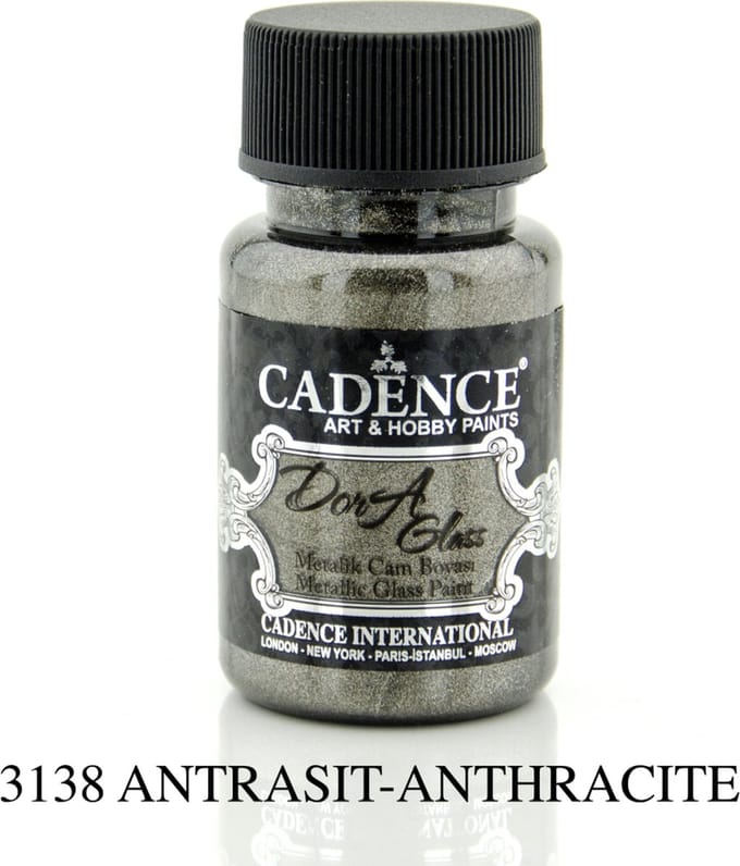 Cadence Dora Metallic Glas Verf 50 ml Antraciet