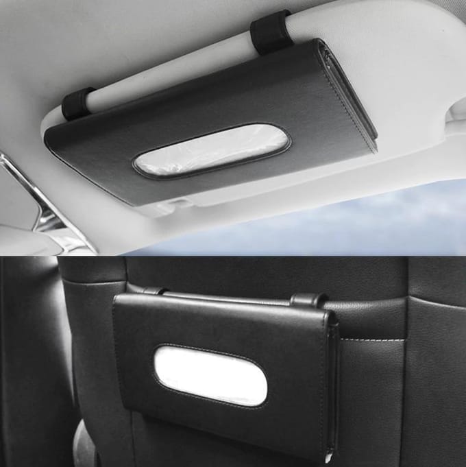 Tissuehouder / tissuebox leer voor zonneklep auto