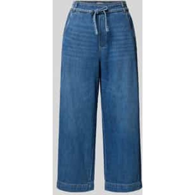 Culotte met strikceintuur en achterzakken