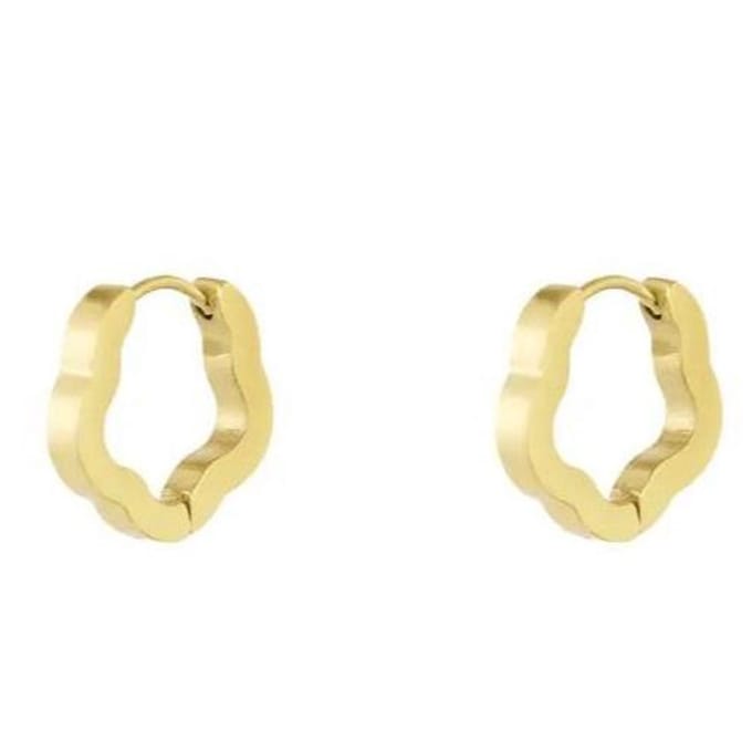 Yehwang Oorbellen Basic Bloemvorm goud S