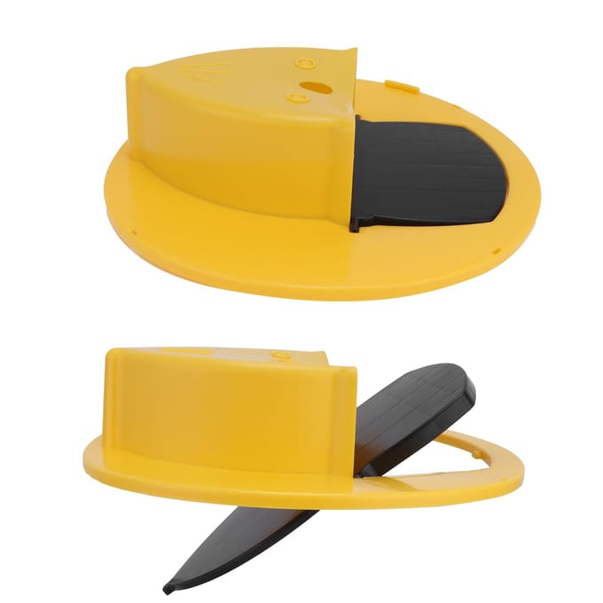 Piège à rats à bascule Durable Réinitialisation automatique Tapette à souris pour intérieur extérieur Capture de souris Jaune jaune