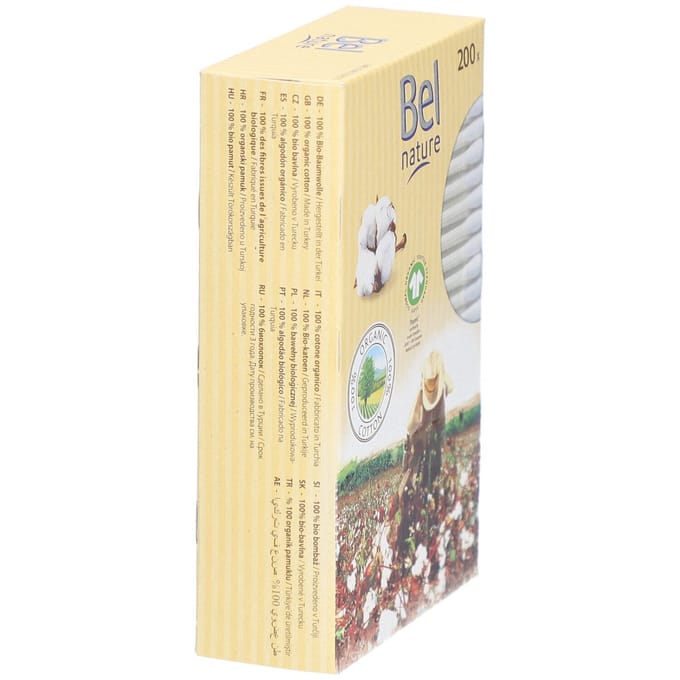 Bel Nature - Organische Wattenstaafjes - 200 stuks