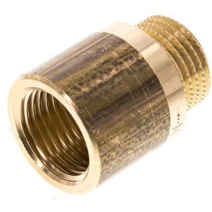 G 1/2'' F/M Messing Verlengstuk DIN 3523 - 25 mm [2 Stuks]