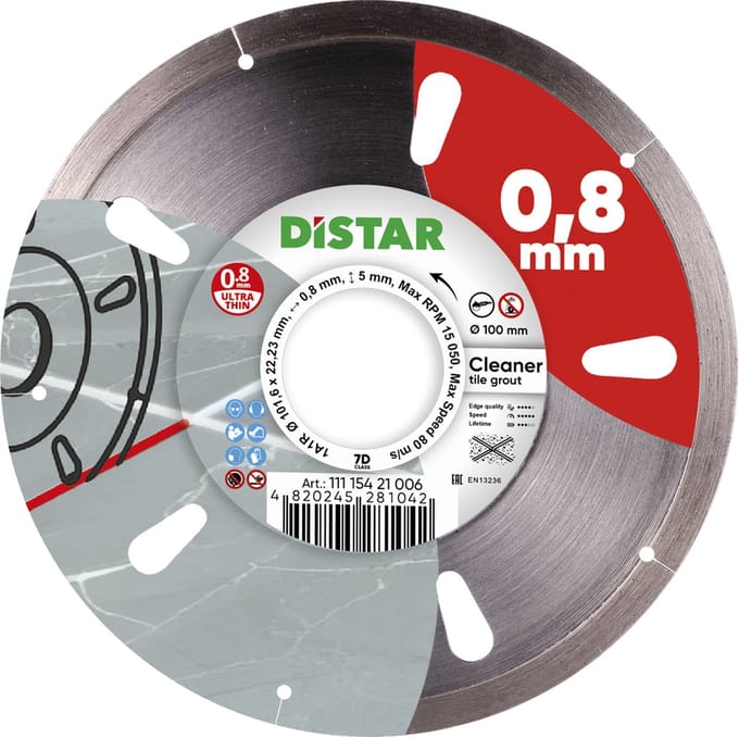 Diamantschijf, voegenfrees 1A1R 100 CLEANER 100mm x 0,8mm dik