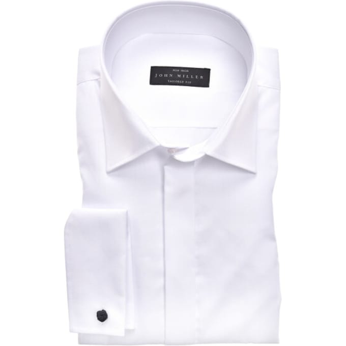 John Miller Overhemd Tailored Fit N Lange Mouw Overhemden Wit 5335588