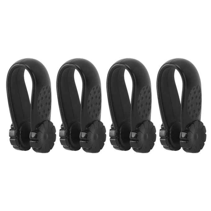 4pcs Clip de Relaxation Acupression Forme de Fleur Universel Portable Outil Point de Pression Main Noir noir