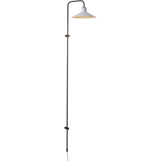 Bover wandlamp Platet A/05, zwart/grijs, 142 cm, E14