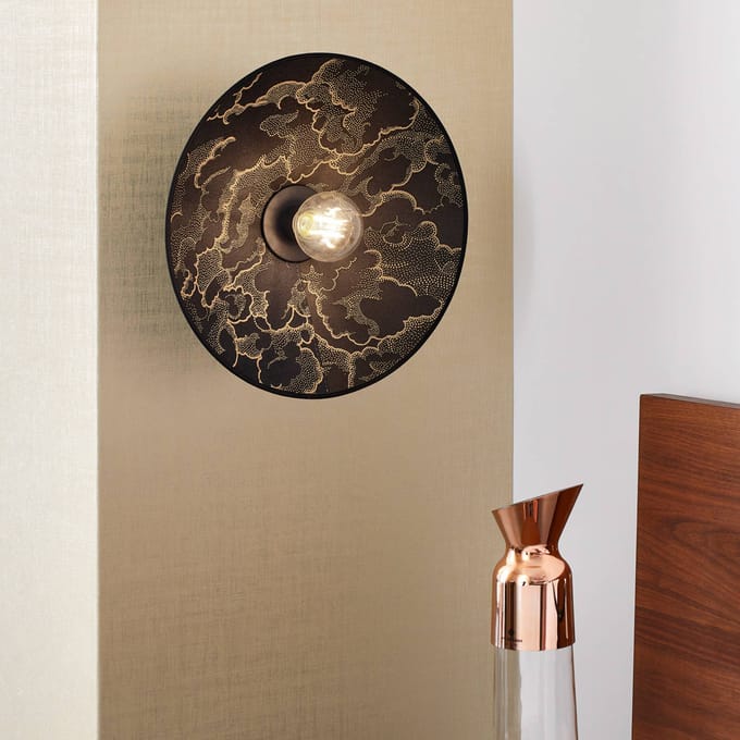 MARKET SET Gatsby wandlamp kumo zwart Ø 40 cm