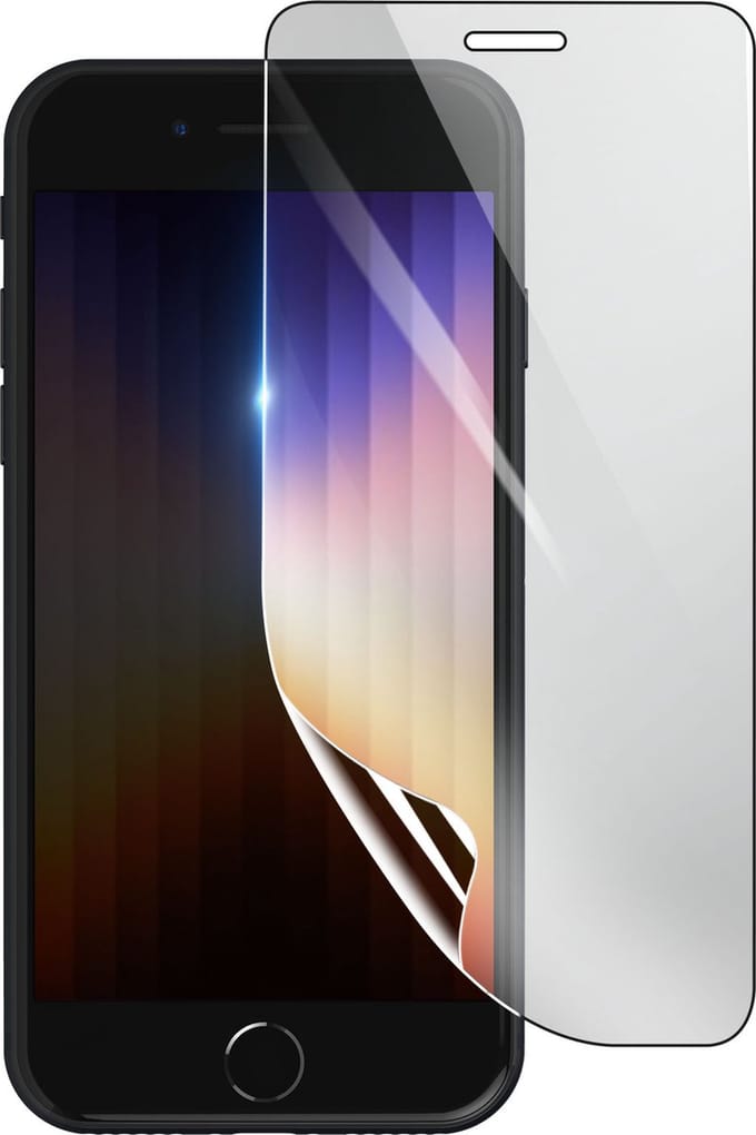 3mk, Geschikt voor iPhone SE 2022, Schokbestendige Hydrogel Screenprotector, Transparant