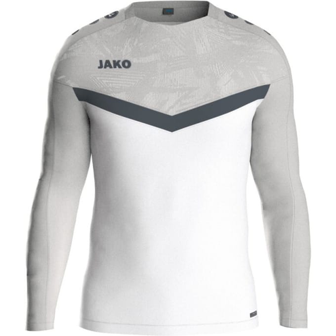 Jako Iconic Sweater Kinderen - Wit / Zachtgrijs | Maat: 164