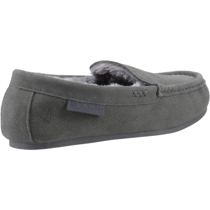 Hush Puppies Annie Mocassin Suède Dames Grijze Slippers