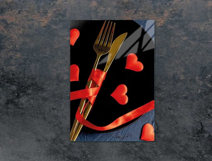 TMK ArtDeko - Snijplank - 35x52 cm - Glas - Hartvormig