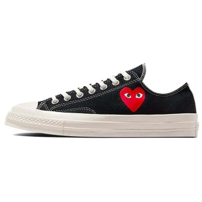 Comme des Garçons PLAY x Converse Chuck 70 Low 'Single Heart - Zwart' 40 beige