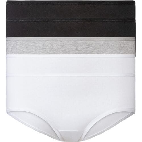ESMARA 5 dames hipsters (Zwart/grijs/wit, S (36/38))