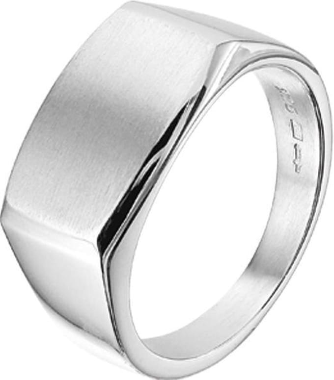 The Jewelry Collection For Men Ring Poli/mat - Zilver
