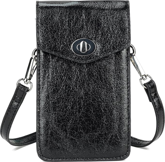 Giuliano Metallic Telefoontas Britt - zwart