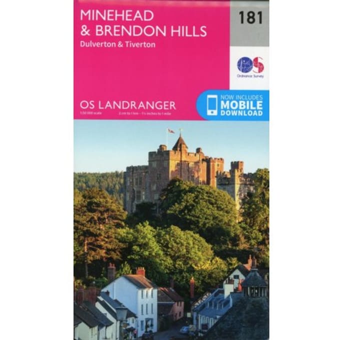 Minehead & Brendon Hills, Dulverton & Tiverton - Ordnance Survey