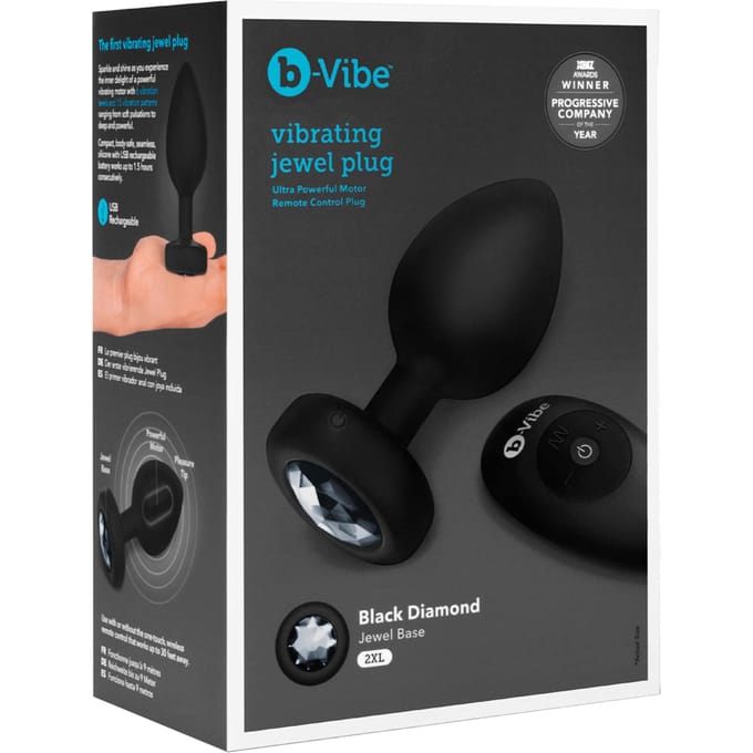 'Vibrating Jewel Plug - XXL', 12,2 cm