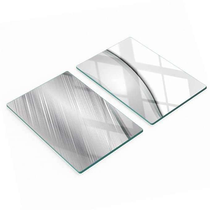 Multifunctionele decoratieve glazen keukenplanken met textuur, 2x40x52 cm