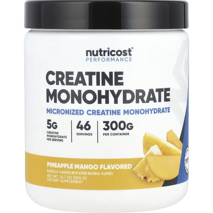 Nutricost, Monohydrate de créatine, Ananas Mangue, 10,7 oz (300 grammes)