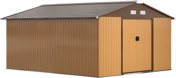 Outsunny - Gereedschapsschuur - met fundering - 24,5 m³ - Schuifdeur