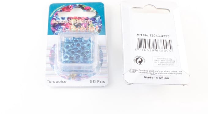 Scrapbooking Eyelet Ster  8mm 50 stuks Blauw Diameter gat 2.2mm