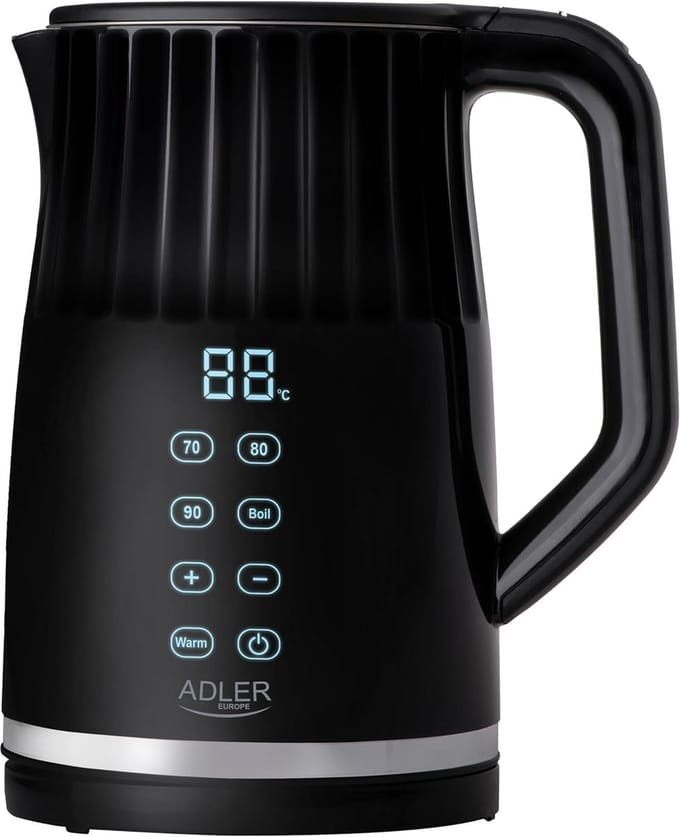 Waterkoker met LED-display en Temperatuurregeling, 1.7 Liter RVS
