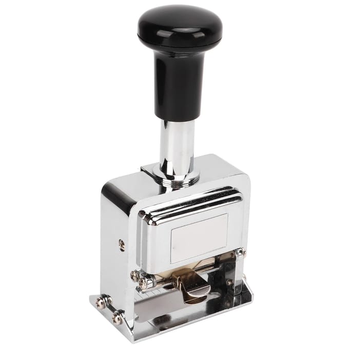 Nummerstempel 10 Cijfers Handvatontwerp Zelfinktend Automatische Nummerstempel voor Bankwezen Geneeskunde white