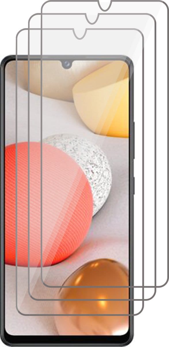Screenprotector geschikt voor Samsung A42 - Beschermglas Screen Protector Glas - 3 stuks