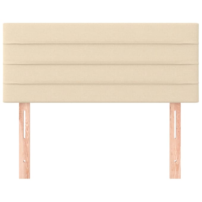 vidaXL - Hoofdbord - 100x5x78/88 - cm - stof - crèmekleurig