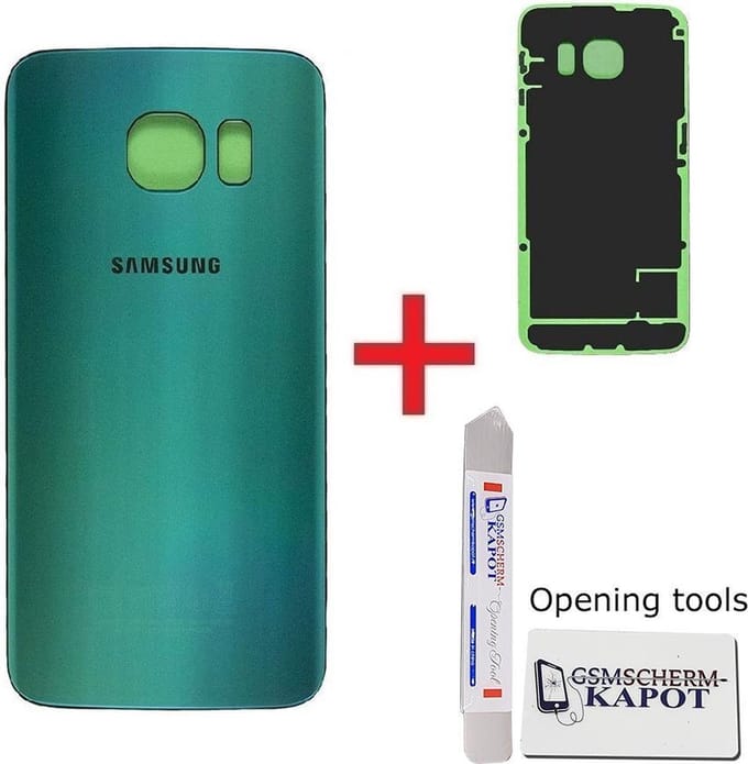 Achterkant Geschikt voor Samsung Galaxy S6 Edge – Premium – Zwart