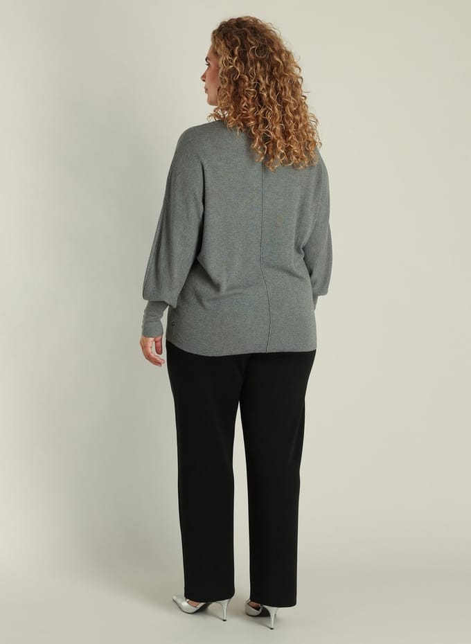 YEST CURVE Gemina Tops - Dark Grey/Melange - maat 1(48)