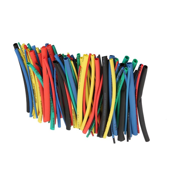 100 stuks 5 maten 5 kleur 100mm krimpkous draad kabel geïsoleerde kous