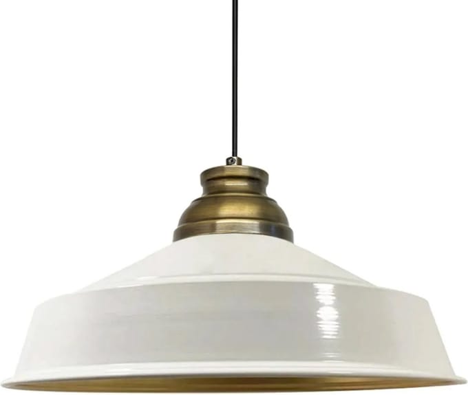Bamyum Asletl Industriële Wit Hanglamp Van Metaal