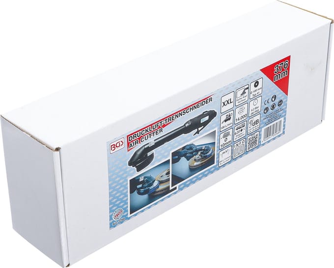 BGS Lucht doorslijpmachine extra lang vlakke kop 376 mm