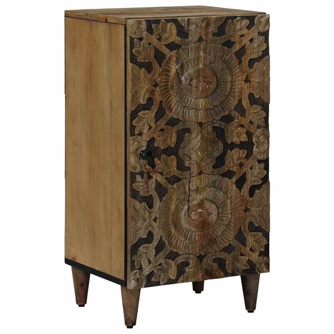 vidaXL - Dressoir - Bruin - 40 - x - 33 - x - 75 - cm - Massief - Mango - Hout