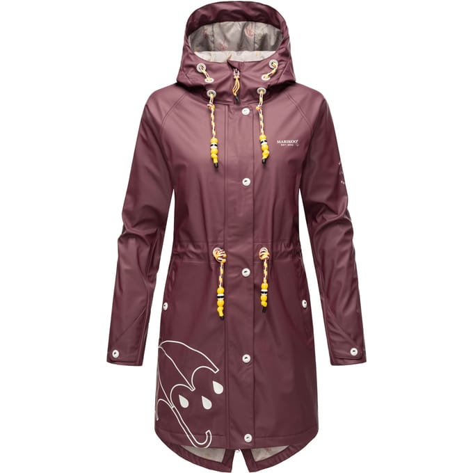 Marikoo dames regenjas – Dancing Umbrella, waterdicht met capuchon