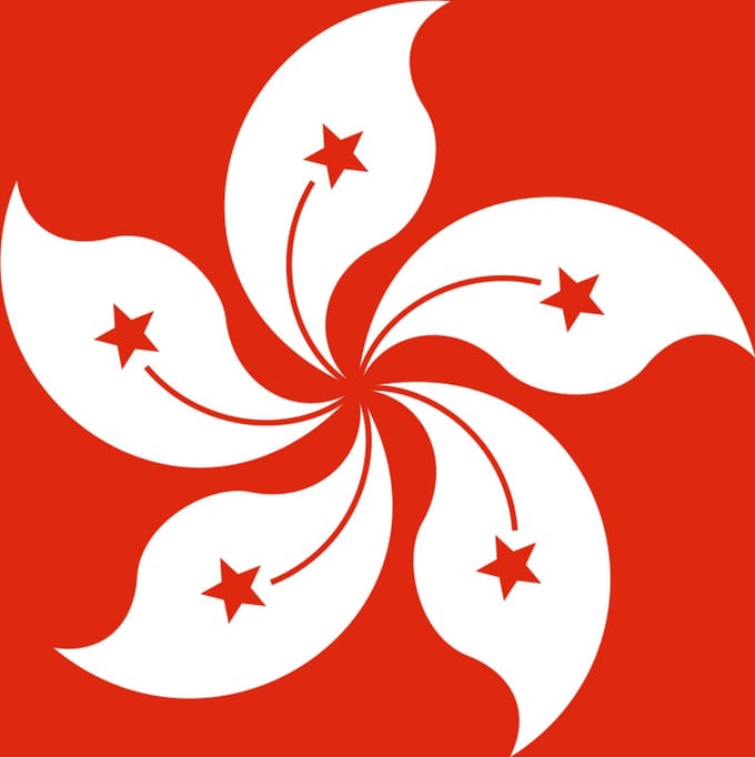 Vlag Hongkong 70x100cm