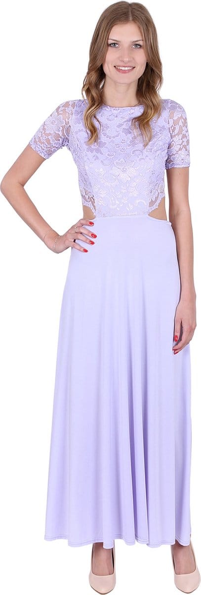 Elegante paarse maxi jurk van John Zack .