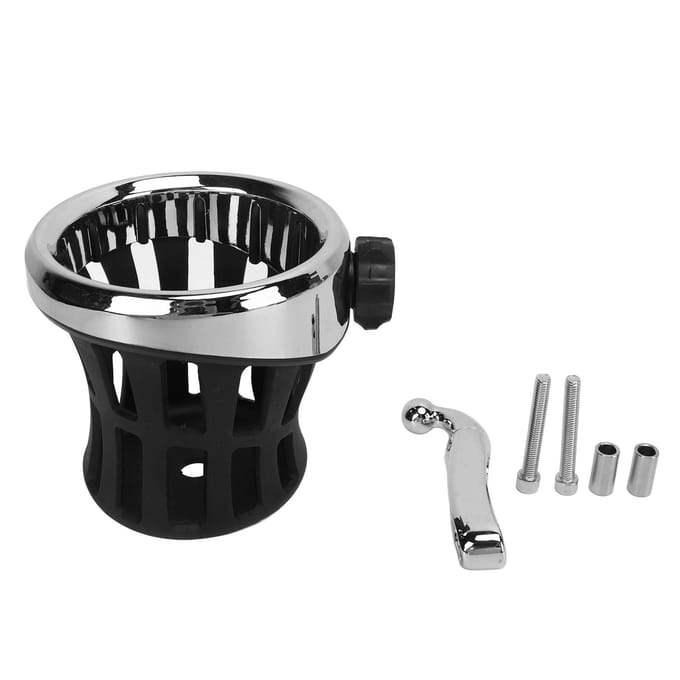 Auto Bekerhouder Aluminium Rubber Motorfiets Stuur Drankhouder Vervanging voor Gold Wing gray