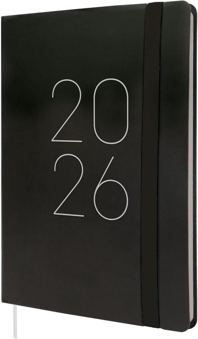 Weekagenda 2026: A5, zachte cover, elastische sluiting en microgeperforeerde hoeken